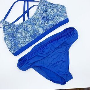 Tommy‎ Bahama 2 Piece Bathing Suit Blue White Sz S